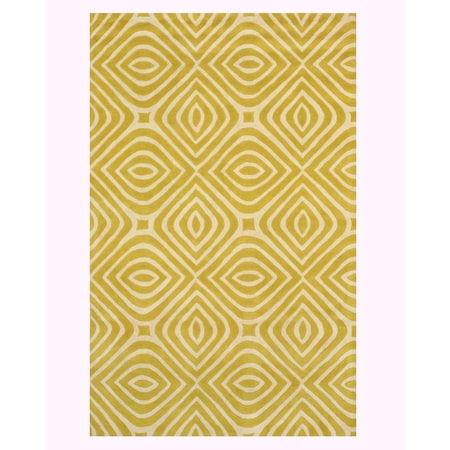 Marla Hand-tufted Wool Yellow Transitional Geometric Rug ME106YL9X12